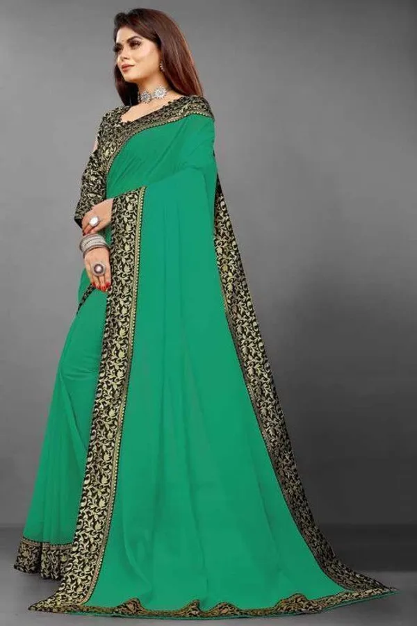 Shree_Shubh_Creation_Printed_Daily_Wear_Georgette_Saree_With_Unstitched_Blouse_(Green)