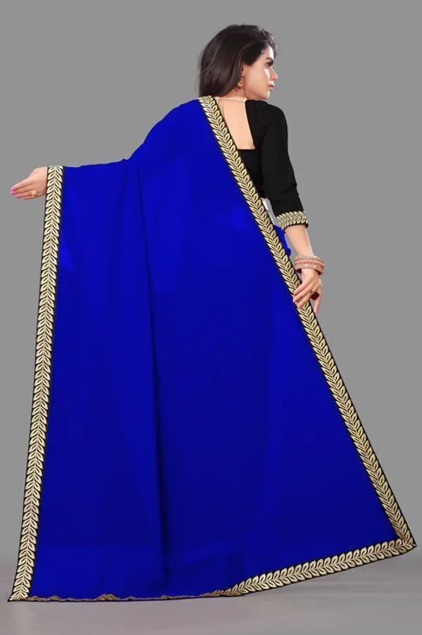 Shree_Shubh_Creation_Solid_Daily_Wear_Georgette_Saree_With_Unstitched_Blouse