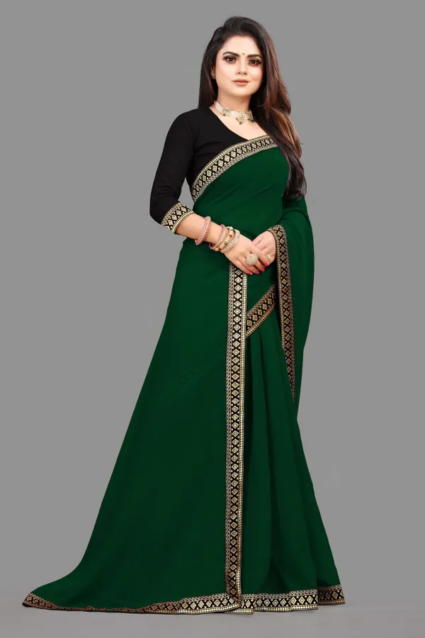 Shree_Shubh_Creation_Printed_Daily_Wear_Georgette_Saree_With_Unstitched_Blouse_(Dark_Green)