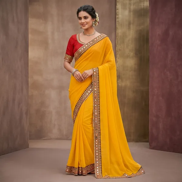 Mirror_Fancy_Lace_Saree_Solid_Bollywood_Georgette_Saree_With_Unstitched_Blouse_(Yellow)