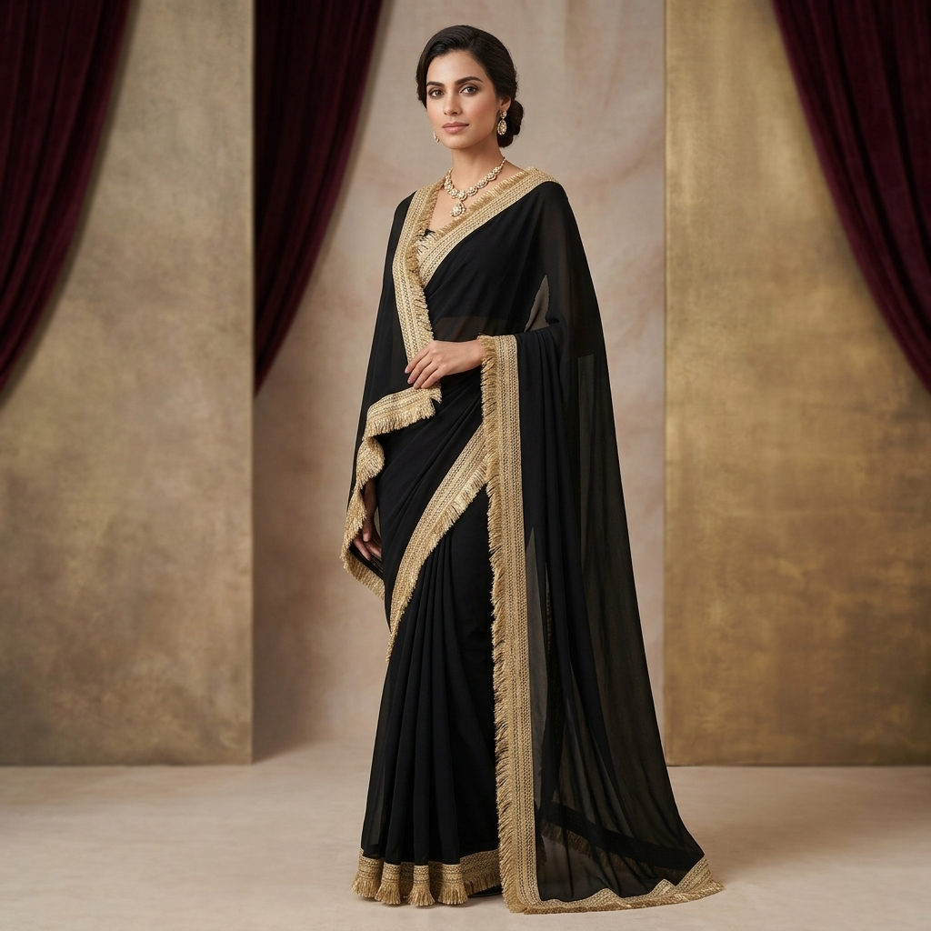 Shree_Shubh_Creation_Embellished_Daily_Wear_Georgette_Saree_(Black)
