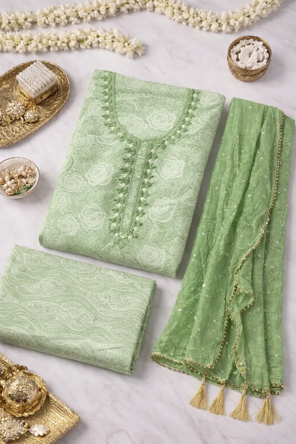 Green_Premium_Cotton_Embroidered_Unstitched_3_Piece_Suit_For_Women