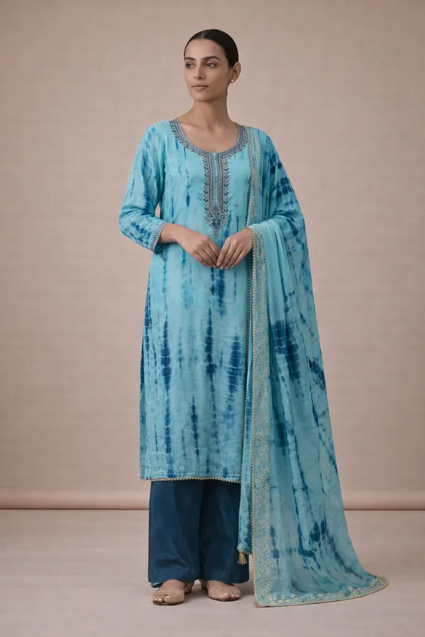 Blue_Premium_Shibori_Crepe_Unstitched_3_Piece_Suit_For_Women