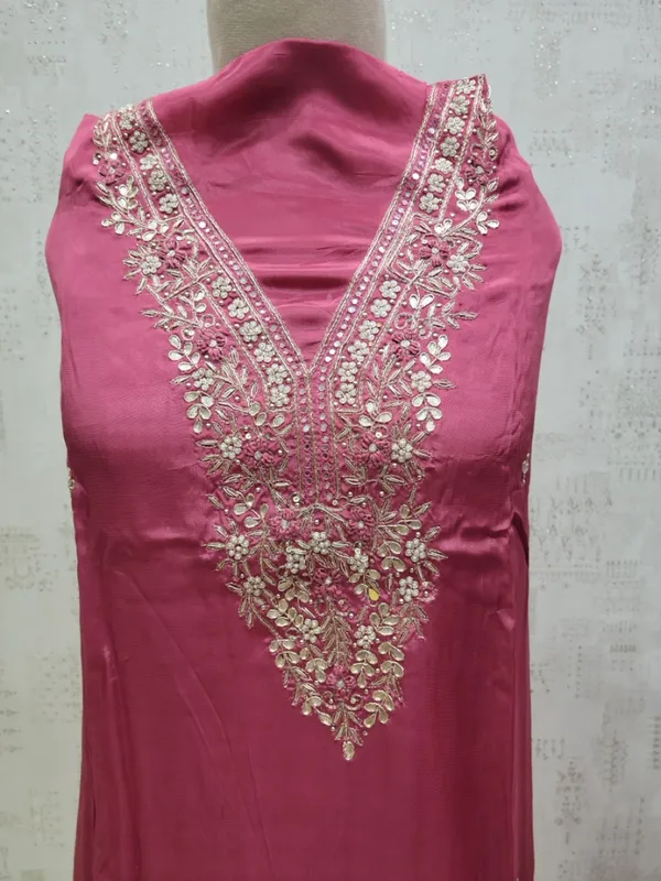 Maroon_Premium_Ho_Silk_Material_Unstitched_3_Piece_Suit_For_Women