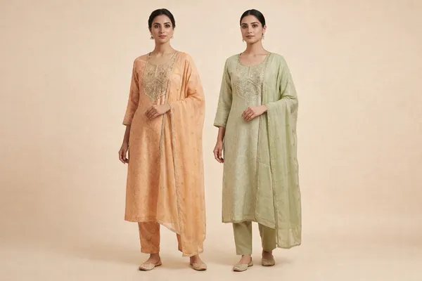 Grey_And_Orange_Premium_Chanderi_Digital_Sequin_Unstitched_3_Piece_Suit_For_Women