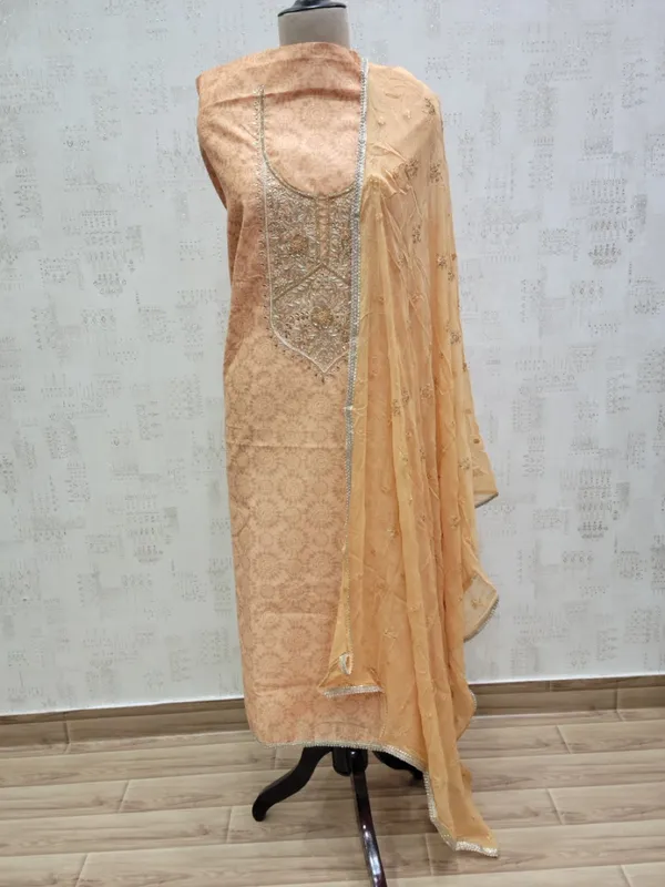 Orange_Premium_Chanderi_Digital_Sequin_Unstitched_3_Piece_Suit_For_Women