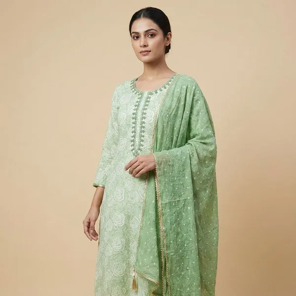 Green_Premium_Cotton_Embroidered_Unstitched_3_Piece_Suit_For_Women
