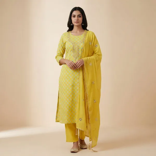 Mustard_Premium_Cotton_Gotta_Neck_Work_Unstitched_Suit_For_Women
