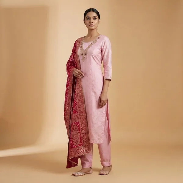 Pink_Premium_Dola_Rani_Silk_Unstitched_3_Piece_Suit_For_Women