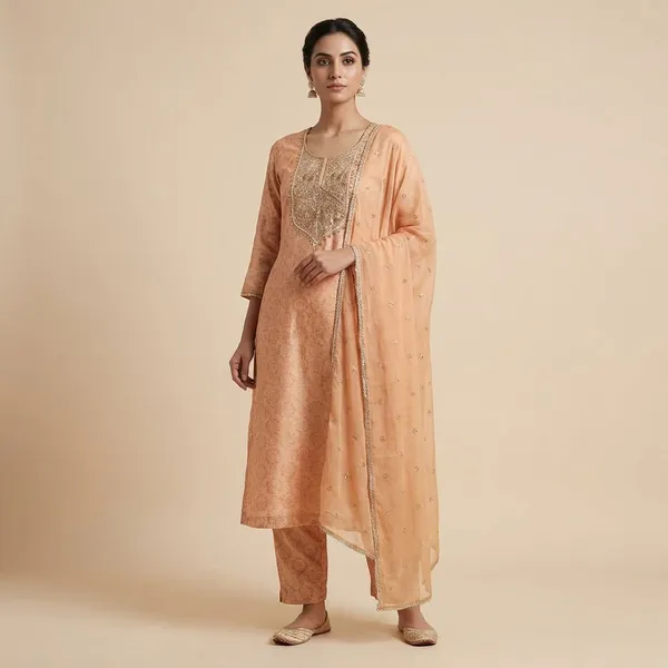 Orange_Premium_Chanderi_Digital_Sequin_Unstitched_3_Piece_Suit_For_Women