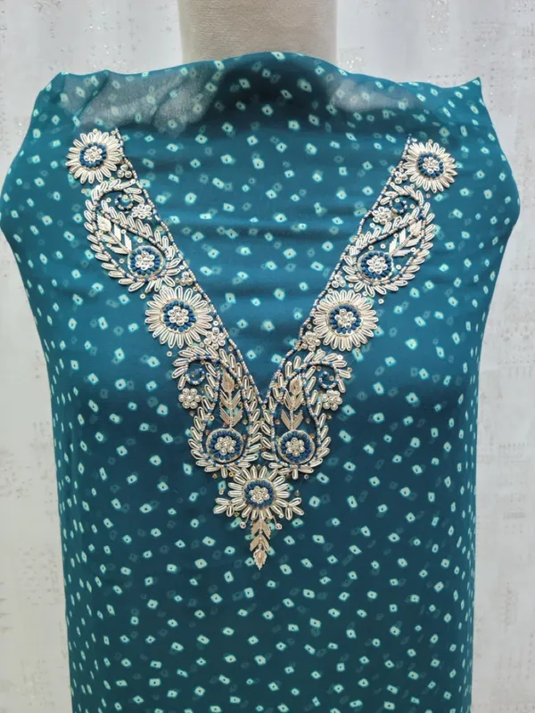 Blue_Heavy_Georgette_V_Neck_Unstitched_3_Piece_Suit_For_Women