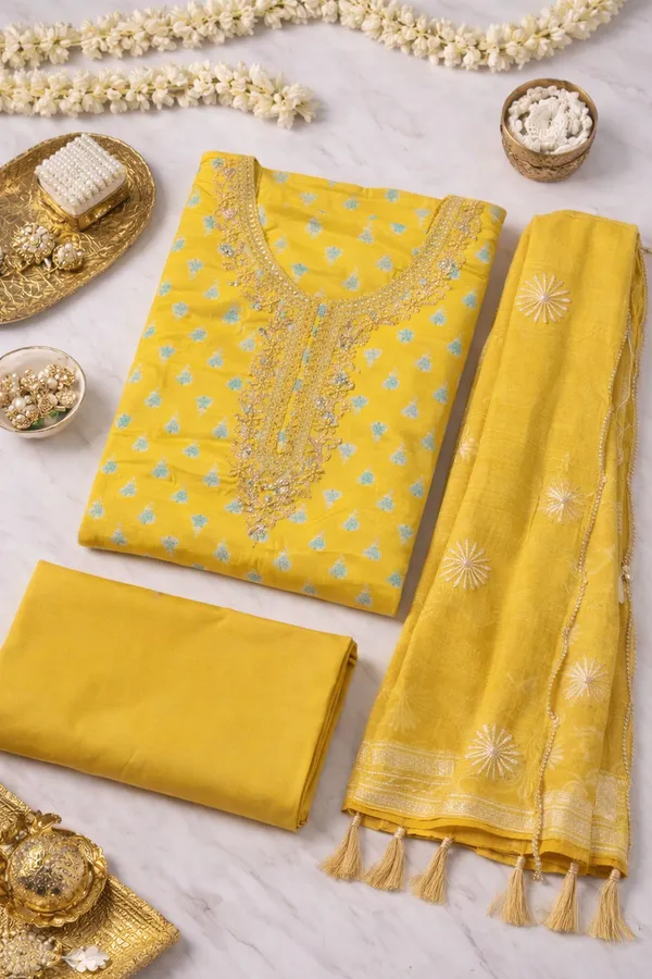 Mustard_Premium_Cotton_Gotta_Neck_Work_Unstitched_Suit_For_Women