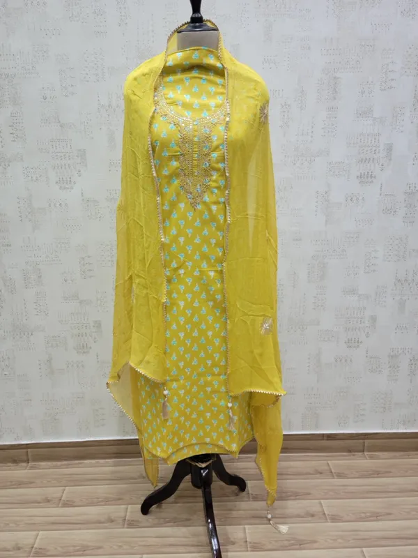 Mustard_Premium_Cotton_Gotta_Neck_Work_Unstitched_Suit_For_Women