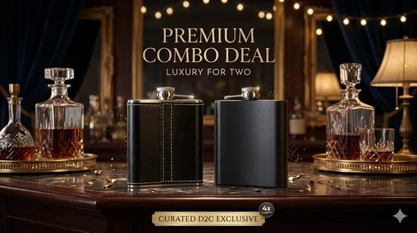 Combo_hip_flask_luxury_edition-_BlackLeather_and_Black_Matte