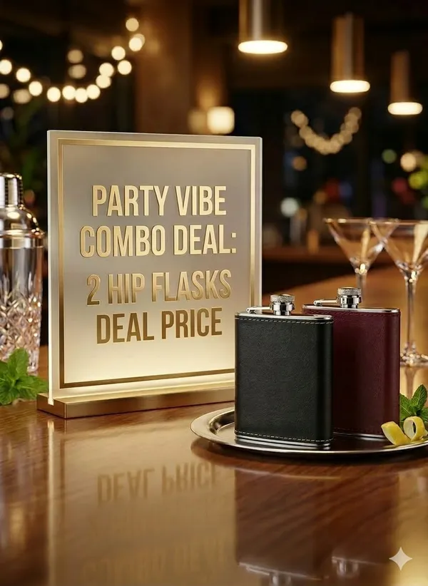 Combo_mela-_Hip_flask_Deal_(Classic_Black_&_Brown_Leather_Hip_Flask_Pair)210_ml/7oz