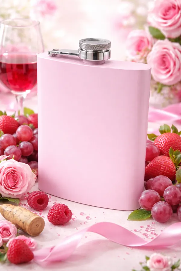 Pastel_Pink_Stainless_Steel_Hip_Flask_(8oz)
