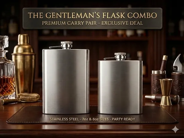 Silver_Stainless_steel_hip_flask_combo_210_ml_and_230_ml_(7oz_and_80z)