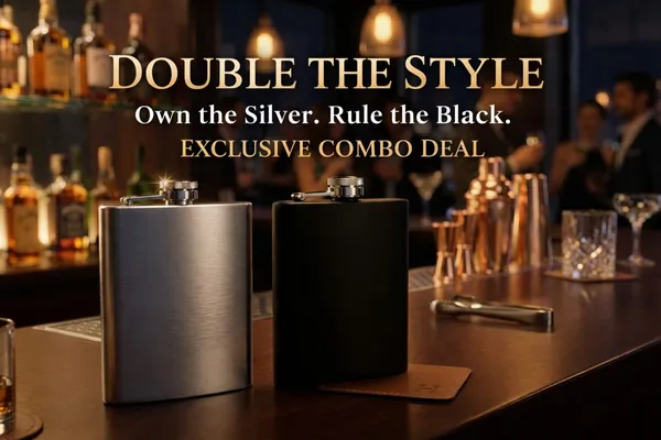 Silver_&_Black_Hip_Flask_Combo(210_ml)