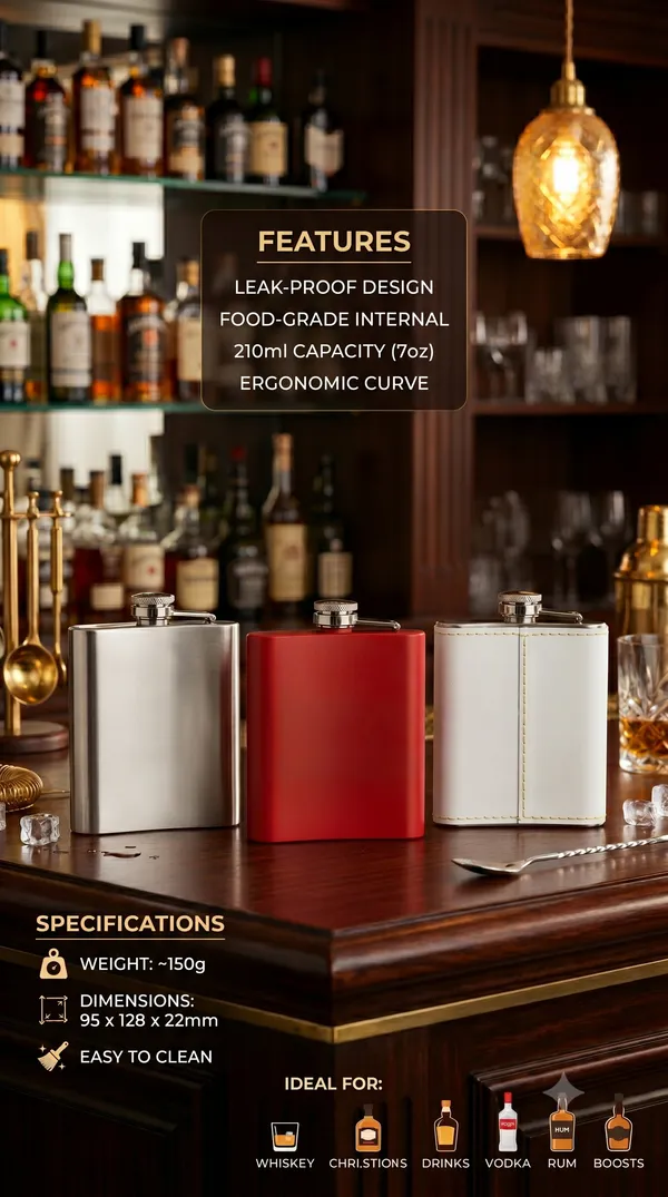 The_Triple_Spirit_Collection:_Premium_210ml_Hip_Flask_Trio_–_Matte_Black,_Crimson_Red_&_Stitched_White_Leather