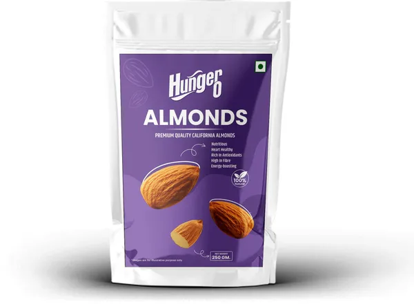 Hunger0_Premium_Quality_California_Almonds_250G_|_100%_Natural_Almonds_(1_X_250_G)