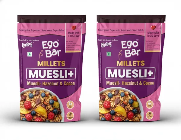 Hunger0_Ego_Bar_Millets_Muesli+_Hazelnut_&_Cocoa_|_Healthy_Crunchy_Mix_Pouch_(2_X_300_G)