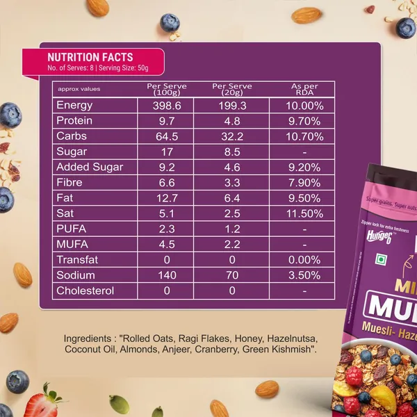 Hunger0_Ego_Bar_Millets_Muesli+_Hazelnut_&_Cocoa_|_Healthy_Crunchy_Mix_Pouch_(2_X_300_G)