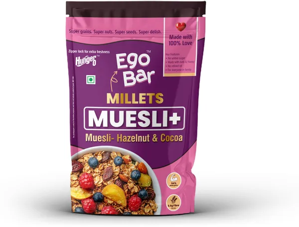 Hunger0_Ego_Bar_Millets_Muesli+_Hazelnut_&_Cocoa_|_300G_Healthy_Breakfast_Cereal_Hazelnuts,_Cranberries,_Figs,_Almonds,_Raisins_(1_X_300_G)