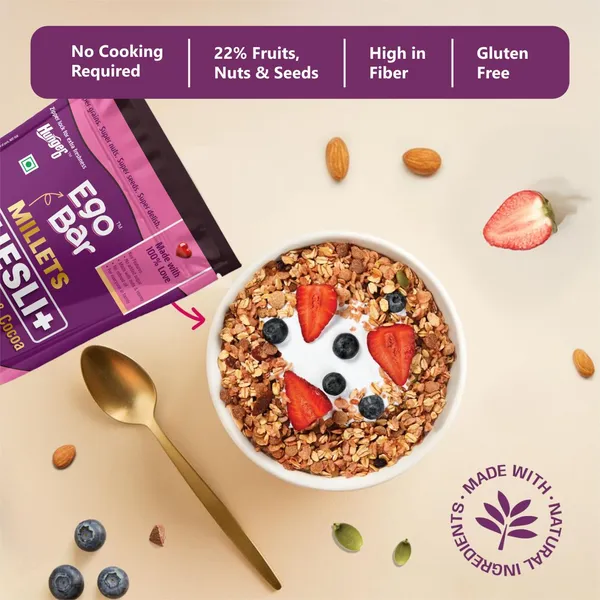 Hunger0_Ego_Bar_Millets_Muesli+_Hazelnut_&_Cocoa_|_300G_Healthy_Breakfast_Cereal_Hazelnuts,_Cranberries,_Figs,_Almonds,_Raisins_(1_X_300_G)