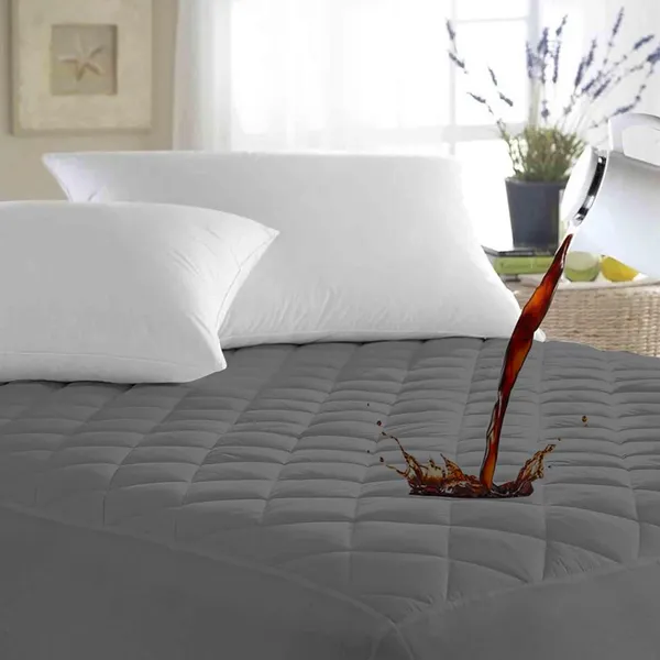 360_Degree_Cotton_And_Lycra_Waterproof_Quilted_Beige_Mattress_Protector