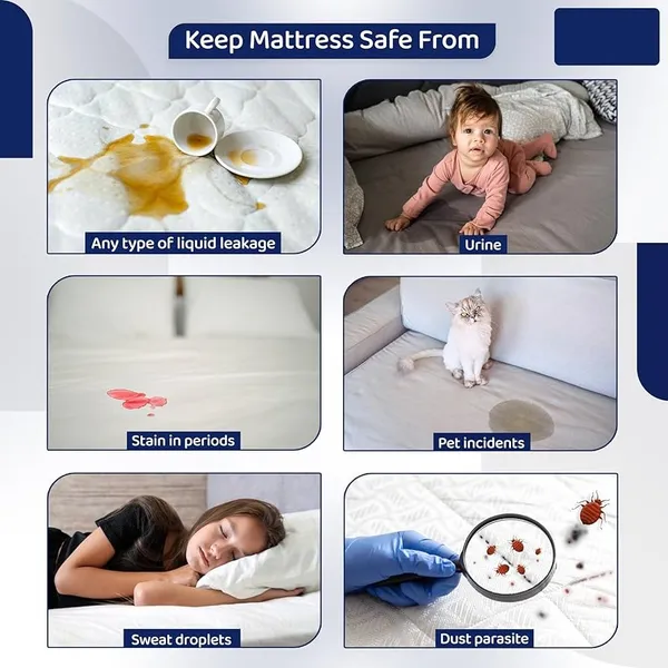 360_Degree_Cotton_And_Lycra_Waterproof_Quilted_Beige_Mattress_Protector