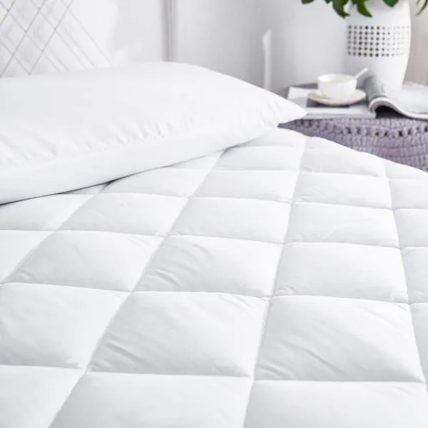 360_Degree_Cotton_And_Lycra_Waterproof_Quilted_Beige_Mattress_Protector