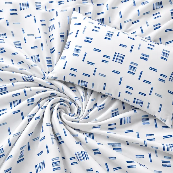 Azure_Dash_Glace_Cotton_108"_x_108"_King_Size_Geometric_Printed_Bedsheet_Set