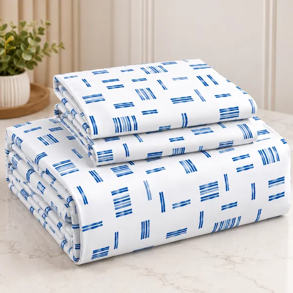 Azure_Dash_Glace_Cotton_108"_x_108"_King_Size_Geometric_Printed_Bedsheet_Set
