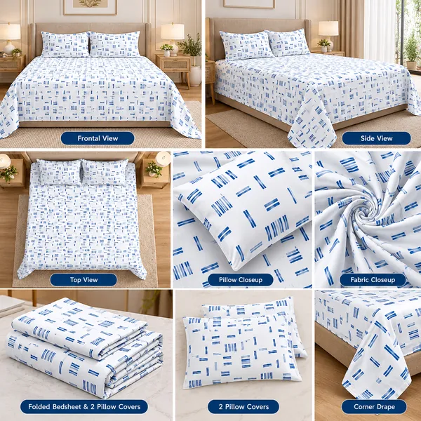 Azure_Dash_Glace_Cotton_108"_x_108"_King_Size_Geometric_Printed_Bedsheet_Set