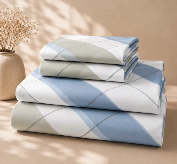 Azure_Stripes_Glace_Cotton_108"x108"_Bedsheet_Set