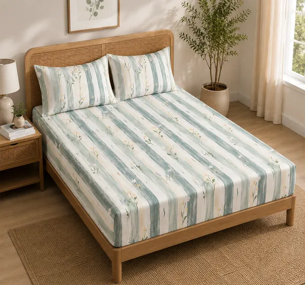 Bloomline_Sage_Glace_Cotton_Bedsheet_Set