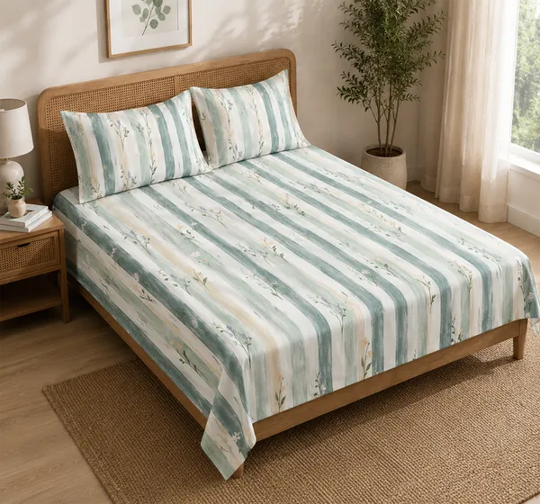 Bloomline_Sage_Glace_Cotton_Bedsheet_Set