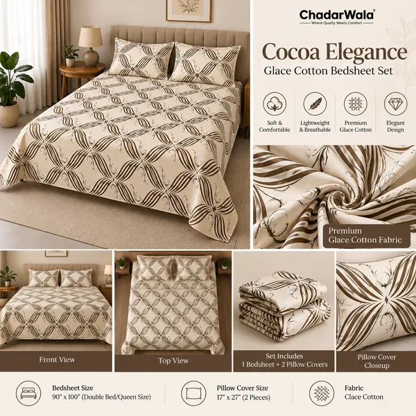 Cocoa_Elegance_Glace_Cotton_Bedsheet_Set