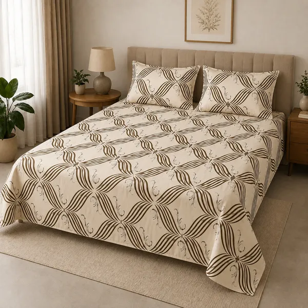 Cocoa_Elegance_Glace_Cotton_Bedsheet_Set