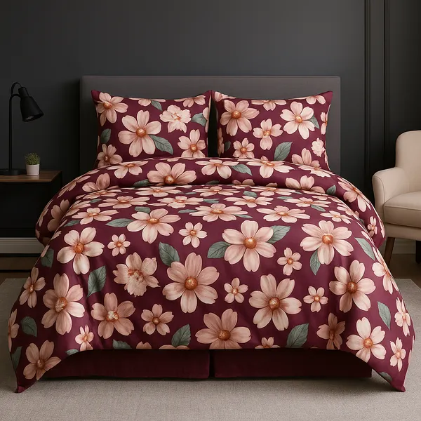 Super_Soft_AC_Comforter_Set_-_Crimson_Bloom_