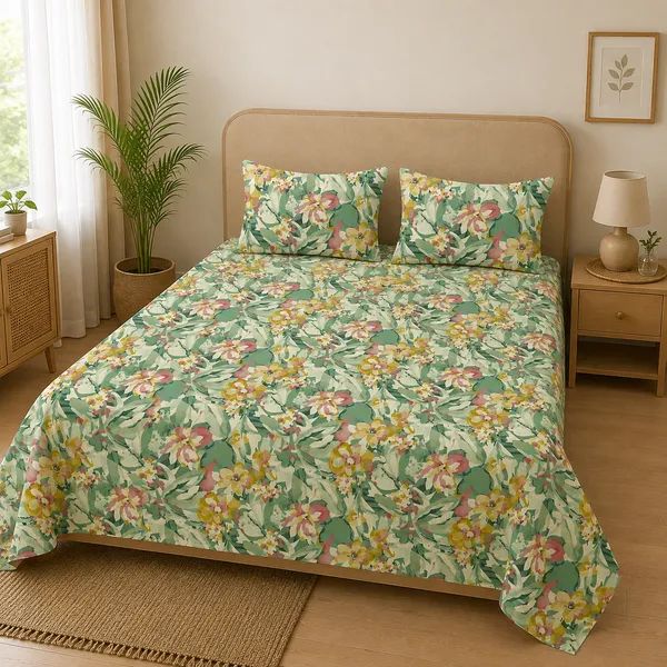 Flora_Veil_Glace_Cotton_Bedsheet_Set