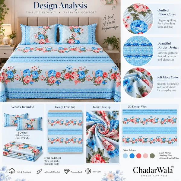 Blue_Serenade_Glace_Cotton_Bedsheet_Set_with_Quilted_Pillows