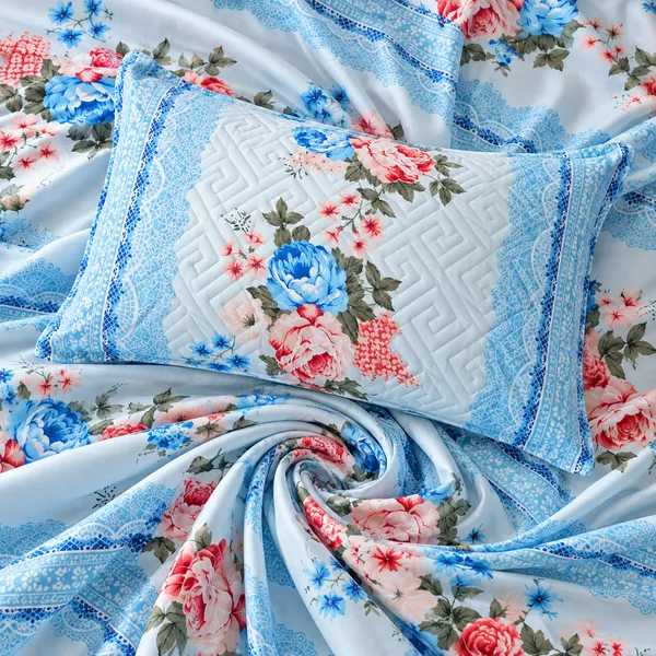 Blue_Serenade_Glace_Cotton_Bedsheet_Set_with_Quilted_Pillows