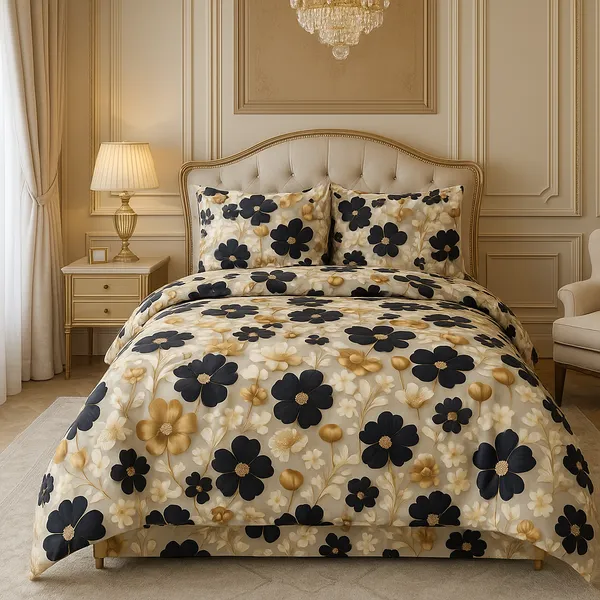 Super_Soft_AC_Comforter_Set_-_Golden_Noir_Blossom
