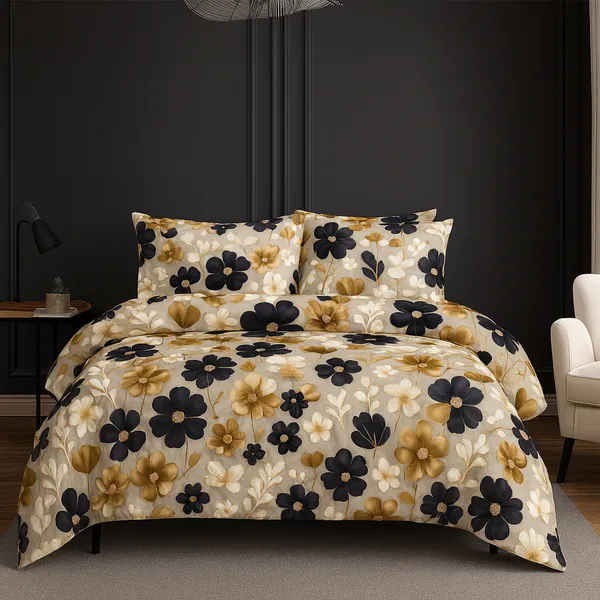 Super_Soft_AC_Comforter_Set_-_Golden_Noir_Blossom