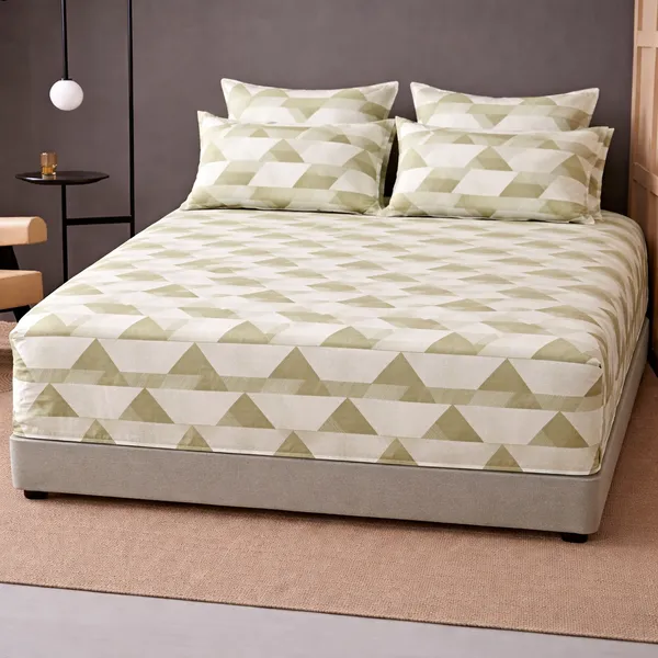 Green_Prism_Glace_Cotton_Bedsheet_Set