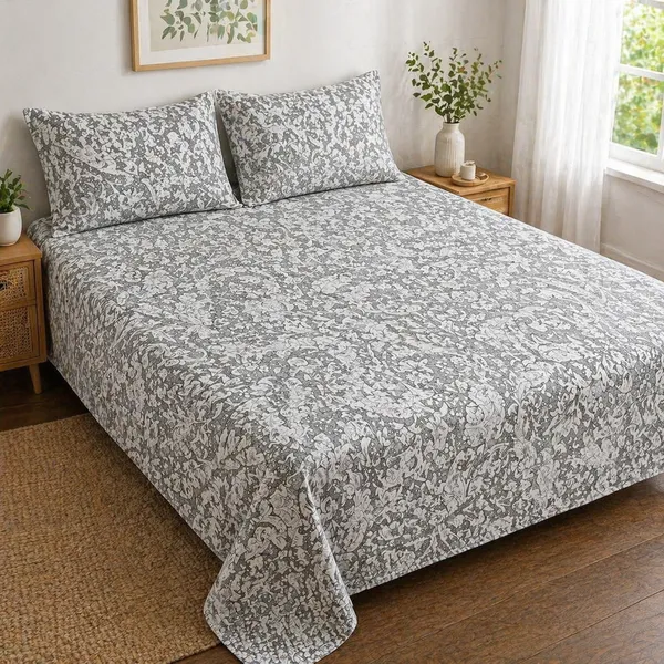 Imperial_Grey_Garden_Glace_Cotton_Bedsheet_Set