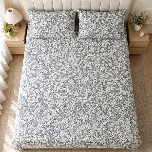 Imperial_Grey_Garden_Glace_Cotton_Bedsheet_Set