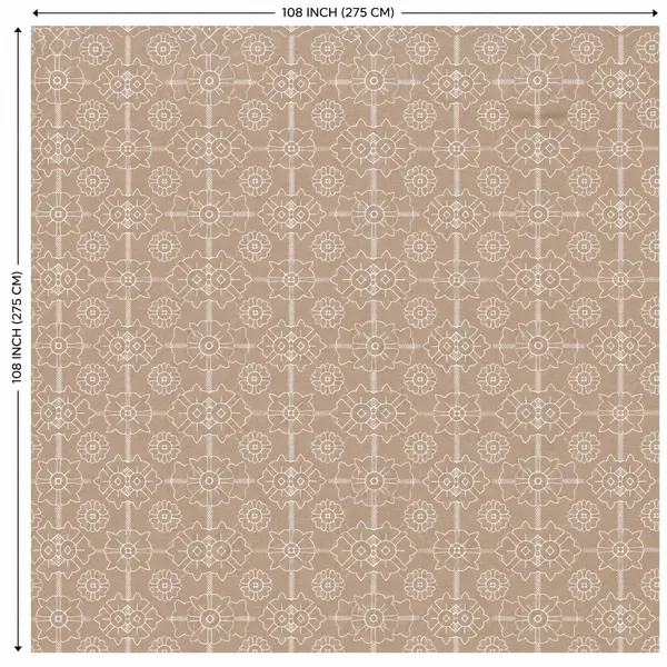 Mocha_Bloom_Glace_Cotton_108"_×_108"_King_Size_Floral_Printed_Bedsheet_Set