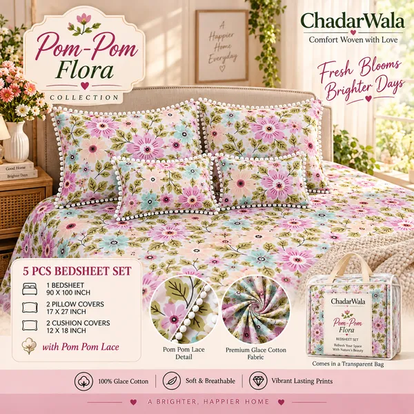 Pom-Pom_Flora_5Pc_Bedsheet_Set_-_Bliss_(Bag_Packing)